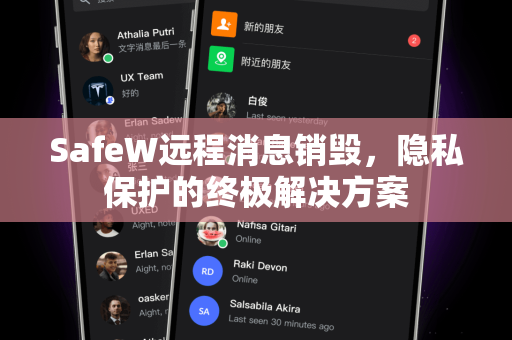 SafeW远程消息销毁，隐私保护的终极解决方案