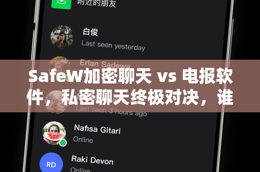 SafeW加密聊天 vs 电报软件，私密聊天终极对决，谁更安全？